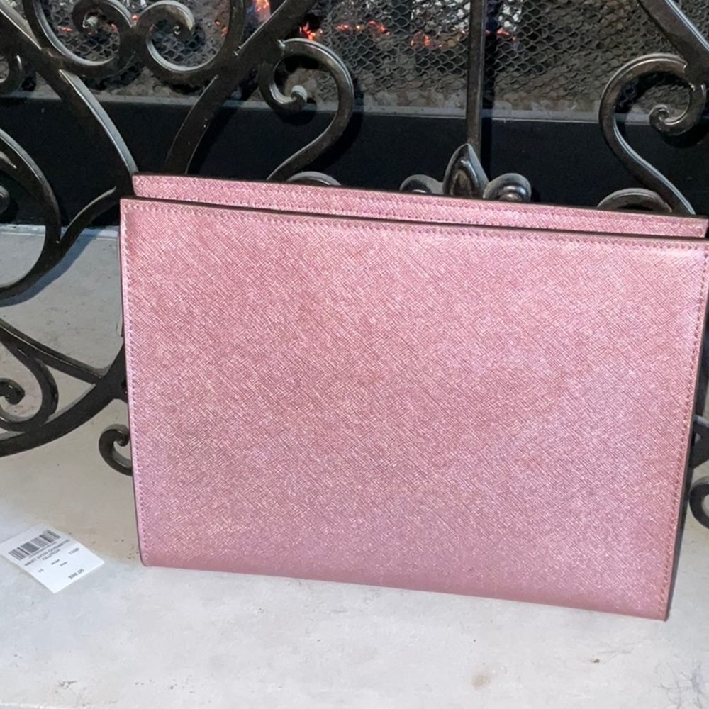 Henri Bendel West 57th Large Cosmetic Clutch Bag Pink NWT - Picture 7 of 8